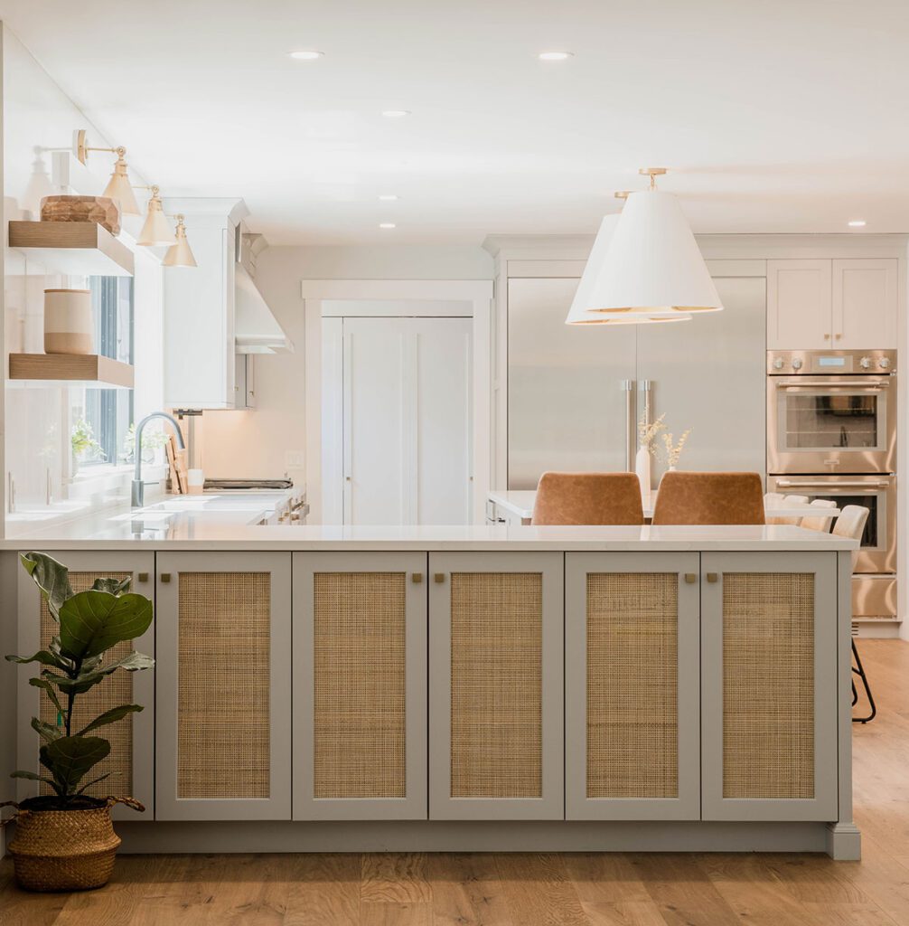 cane cabinetry kitchen island